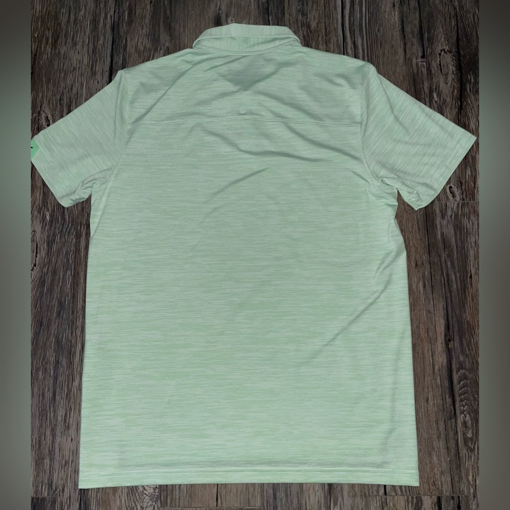 Oakley Men’s Polo Shirt Green Tailored Fit Size M Golf Performance - Picture 5 of 5